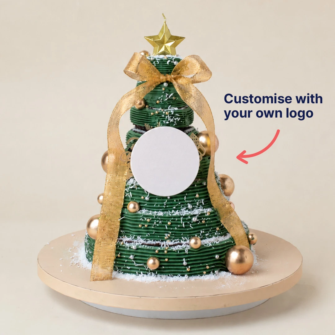 Custom logo on the Bob the Baker Boy Signature Brownie Tree
