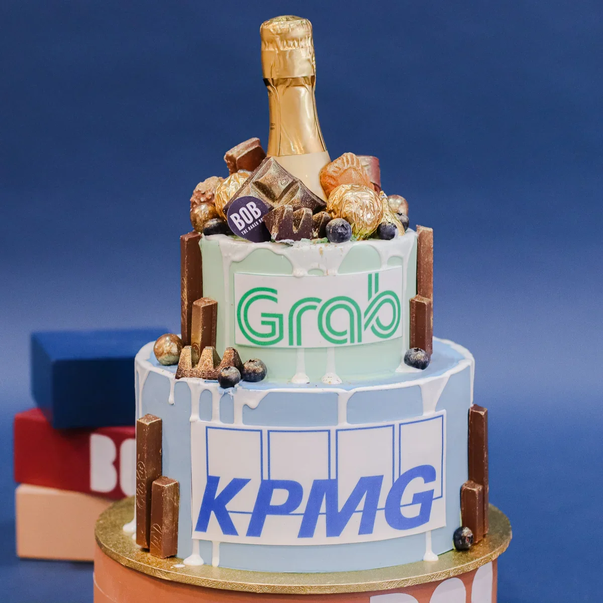 Custom logo cakes and sheet cakes for company anniversaries