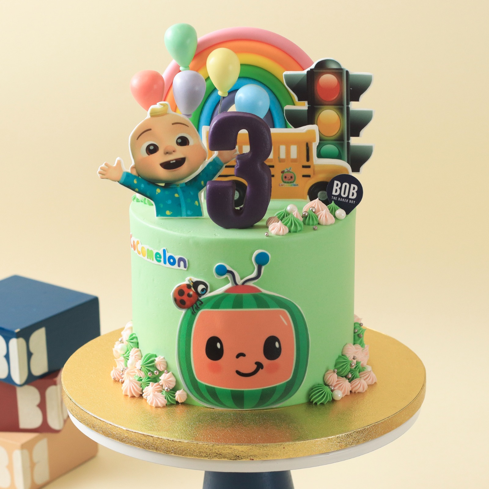 Cocomelon-Themed Birthday Cake for Kids