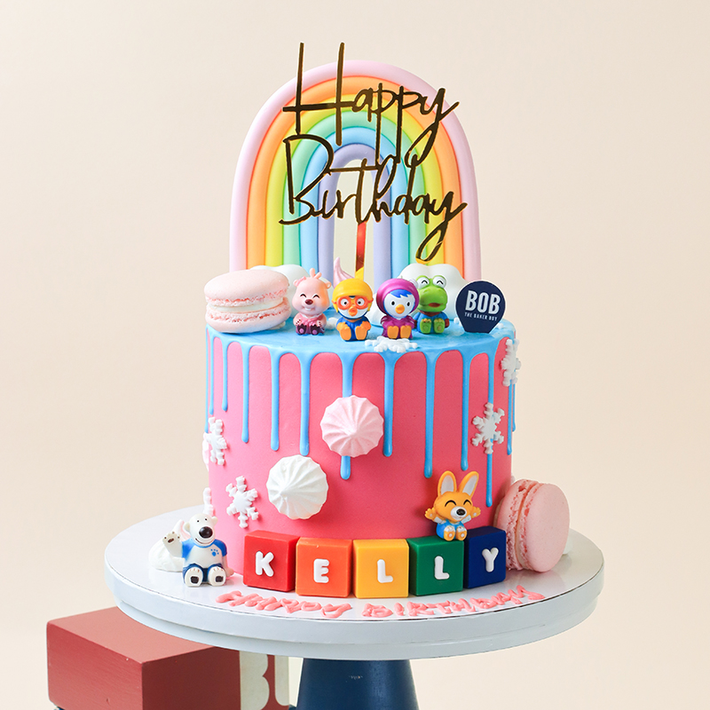 Rainbow Pororo Cake 