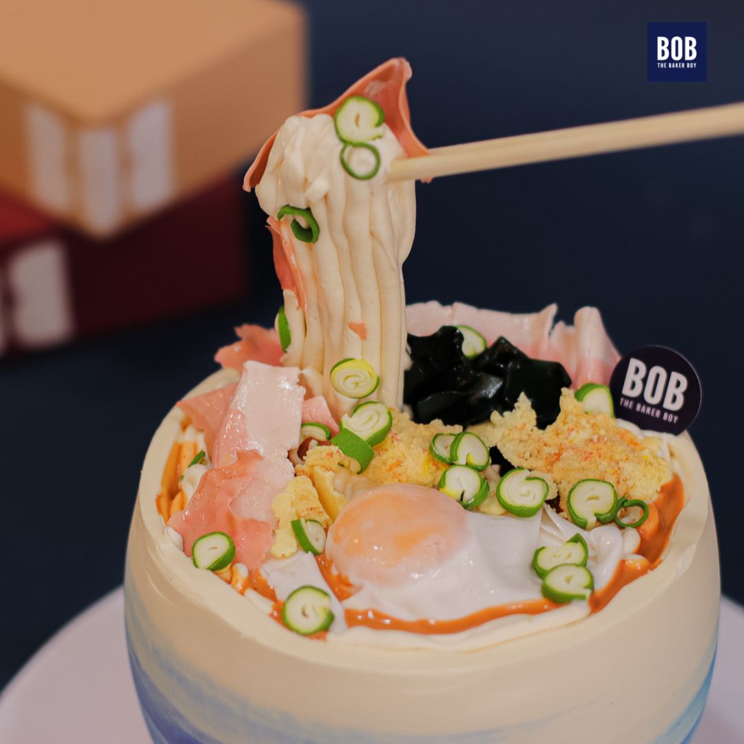 3D Japanese Salmon Udon Cake