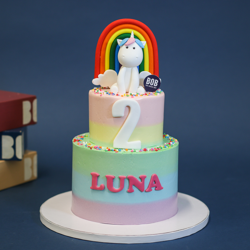 Magical Unicorn Pastel Rainbow Cake