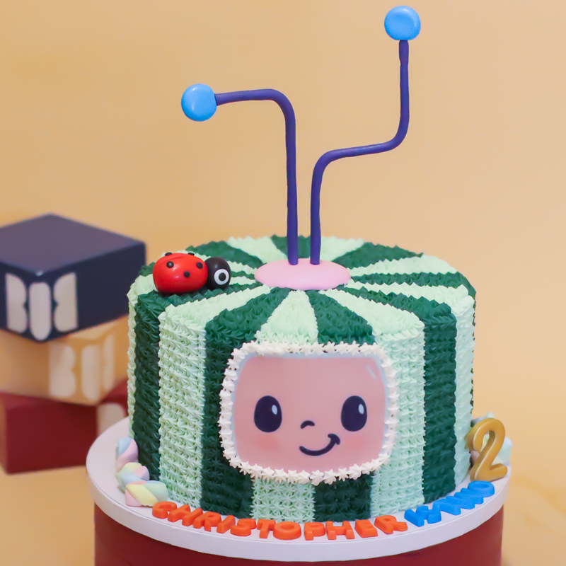 Cocomelon and Ladybug Birthday Cake