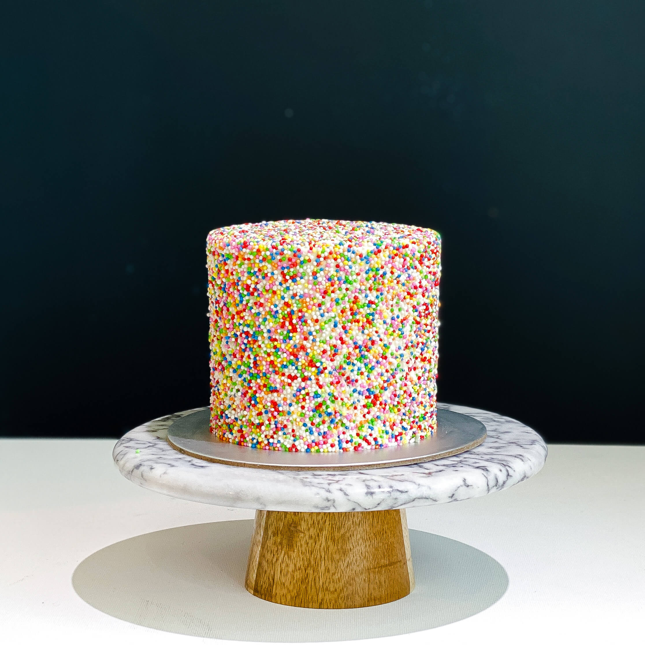 Rainbow Hundred and Thousands Mini Cake
