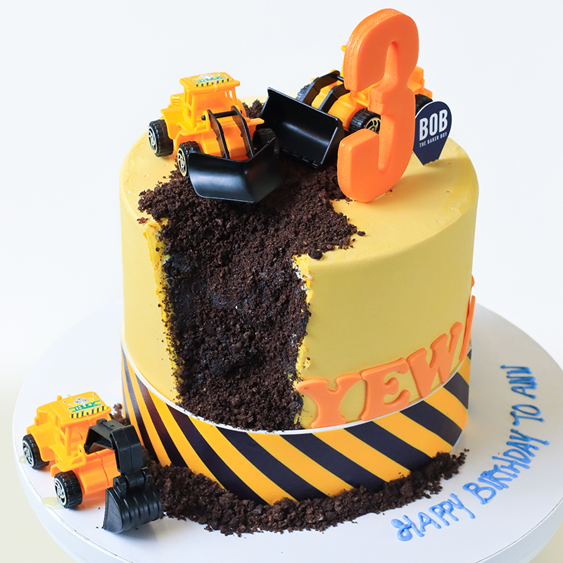 Construction Excavator Digger Cake