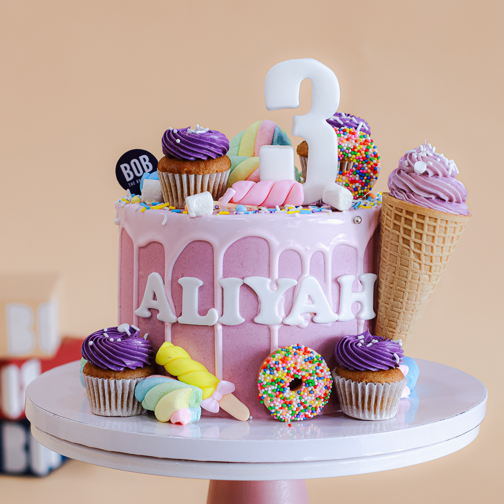 Candy Cake with Lollies and Donut