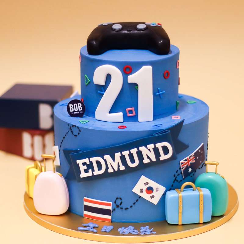 PS5 Birthday Cake x Travel Theme