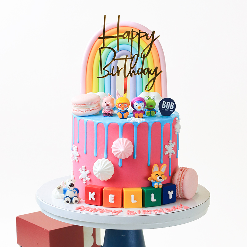 Rainbow Pororo Cake 