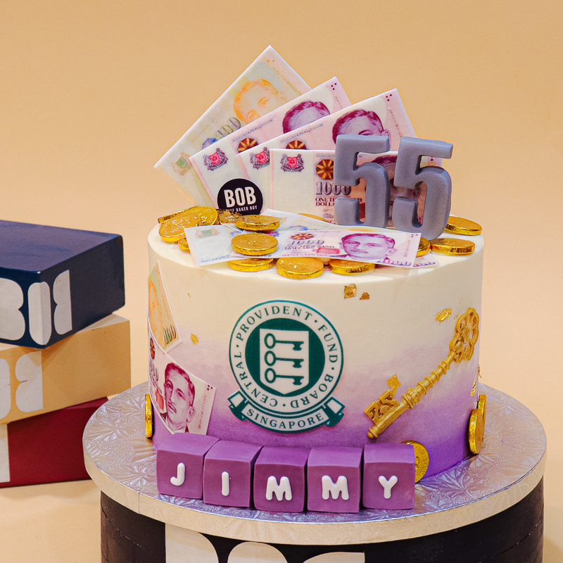 CPF Money Birthday Cake