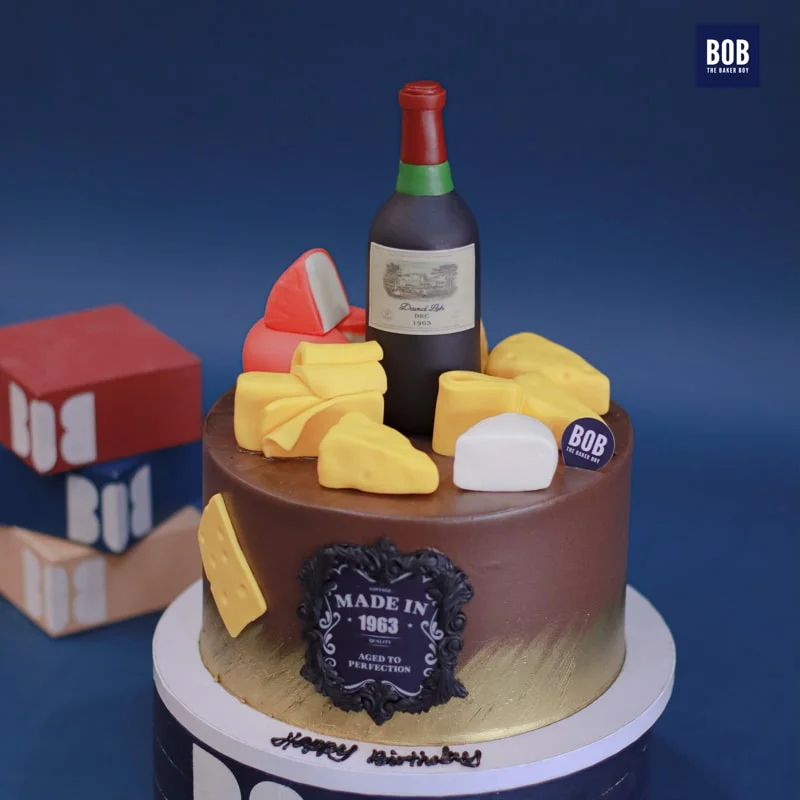 Red Wine and Cheese Foodie Cake