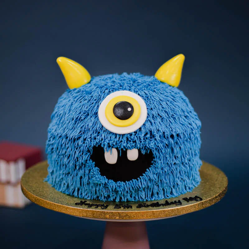 Little Cheeky 3D Monster Cake in Blue