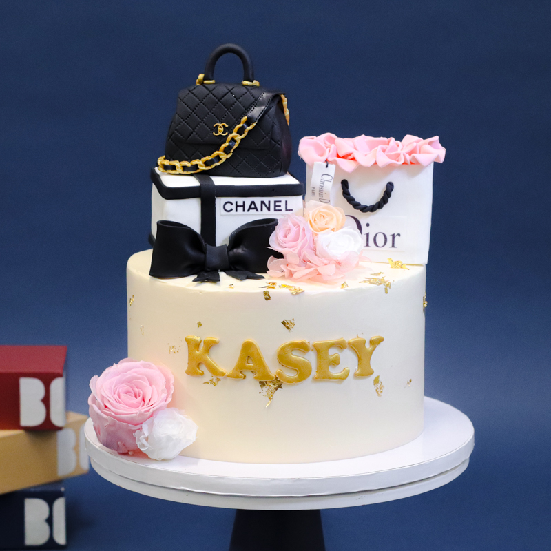 Chanel and Dior Inspired Birthday Cake