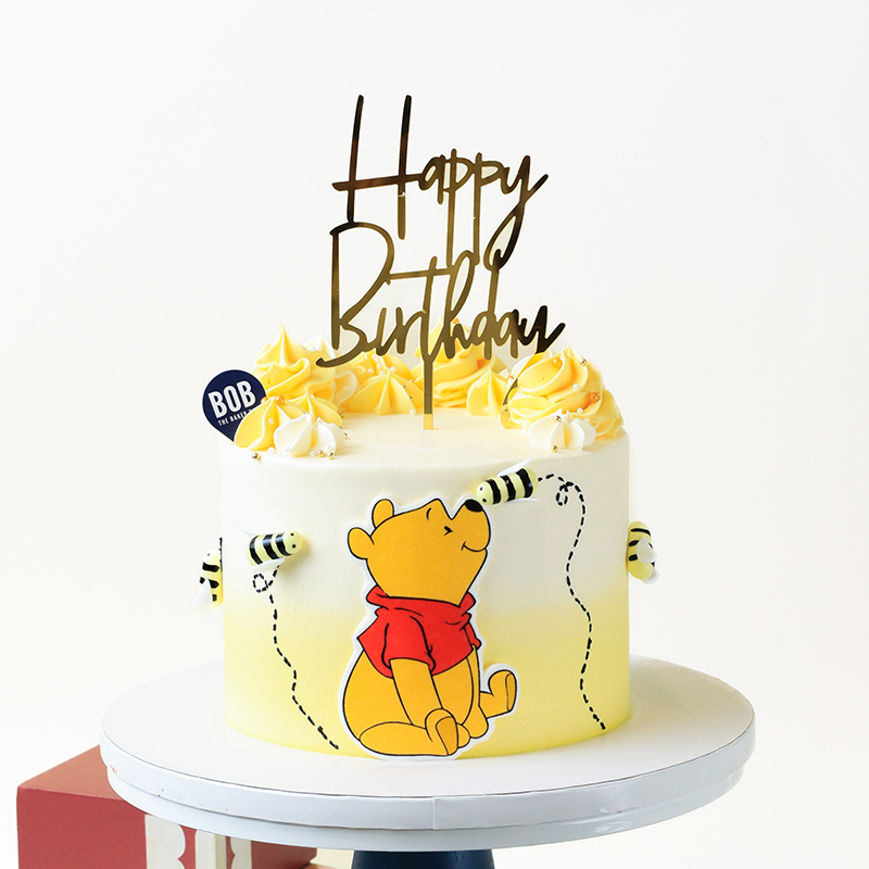 Winnie the Pooh Cake with Bee Lines