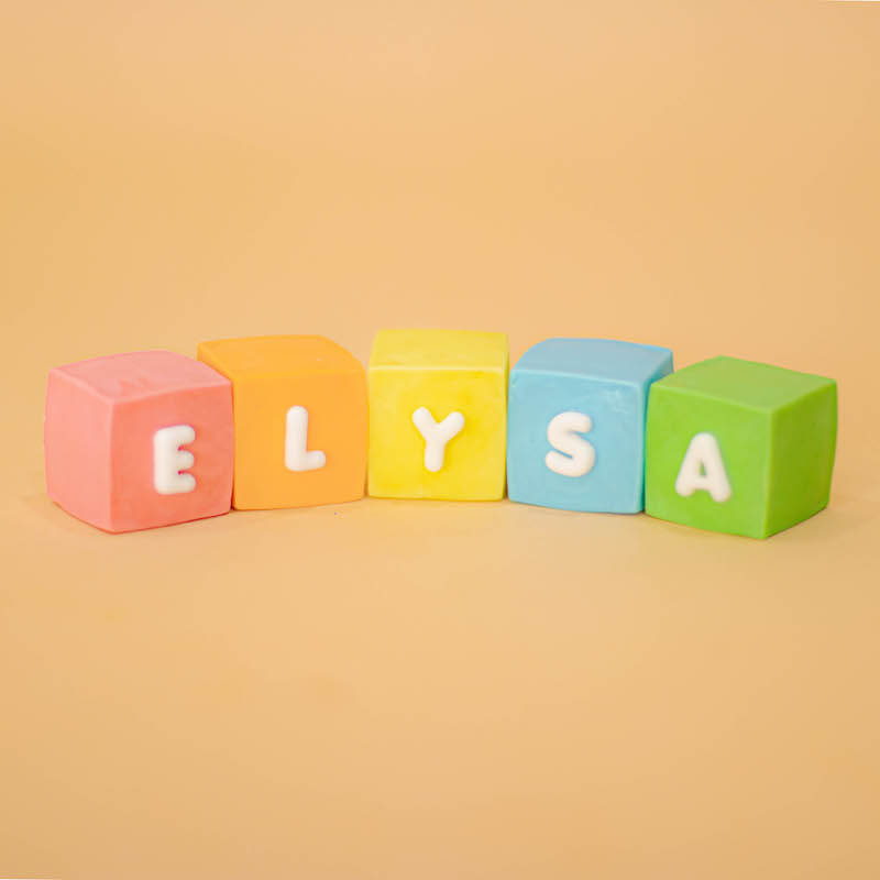 Pastel Colorful Name Cubes (Max 8 Letters)