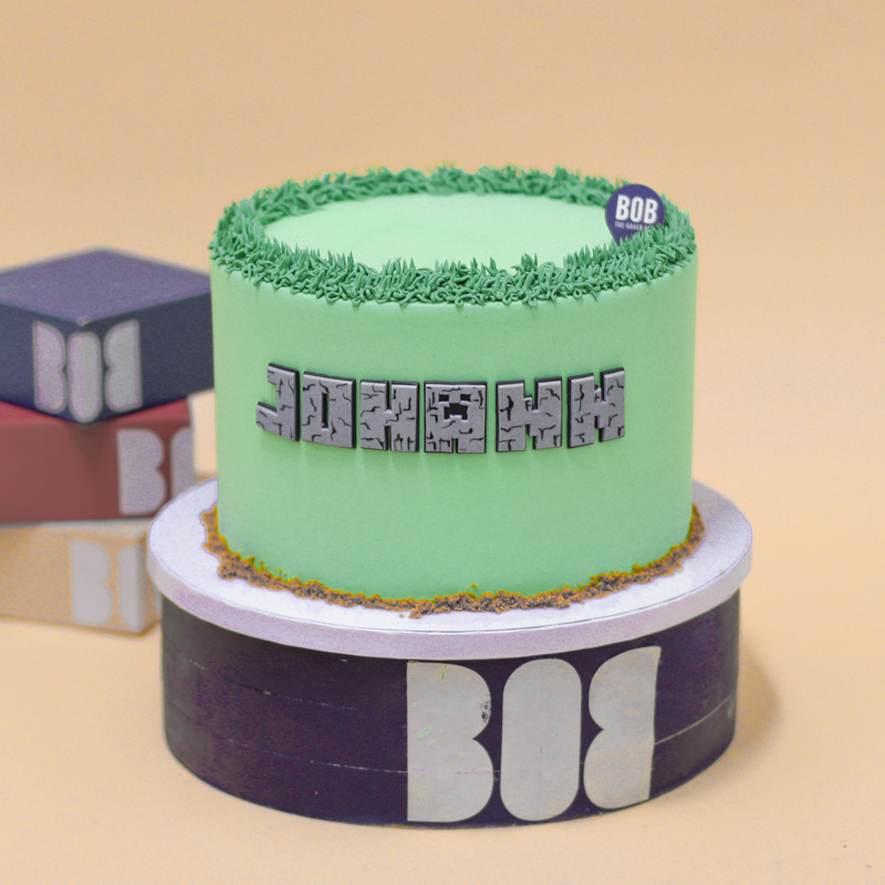 Minimalist Minecraft Cake