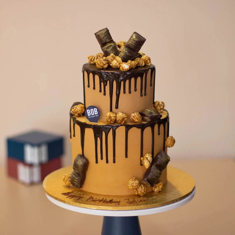 Chocolate, popcorn and salted caramel cake | Tesco Real Food