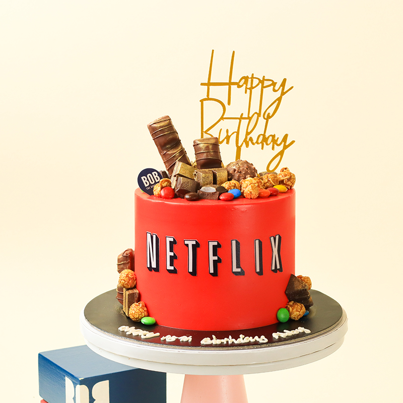 Netflix and Chill Popcorn Cake
