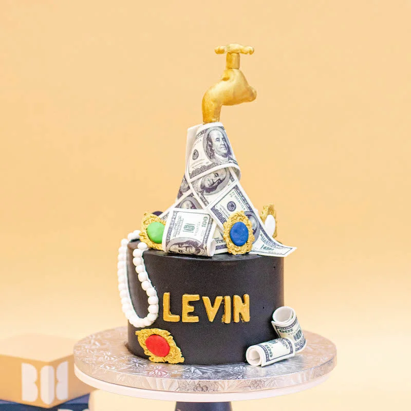 Gravity Defying Overflowing Money Faucet Cake