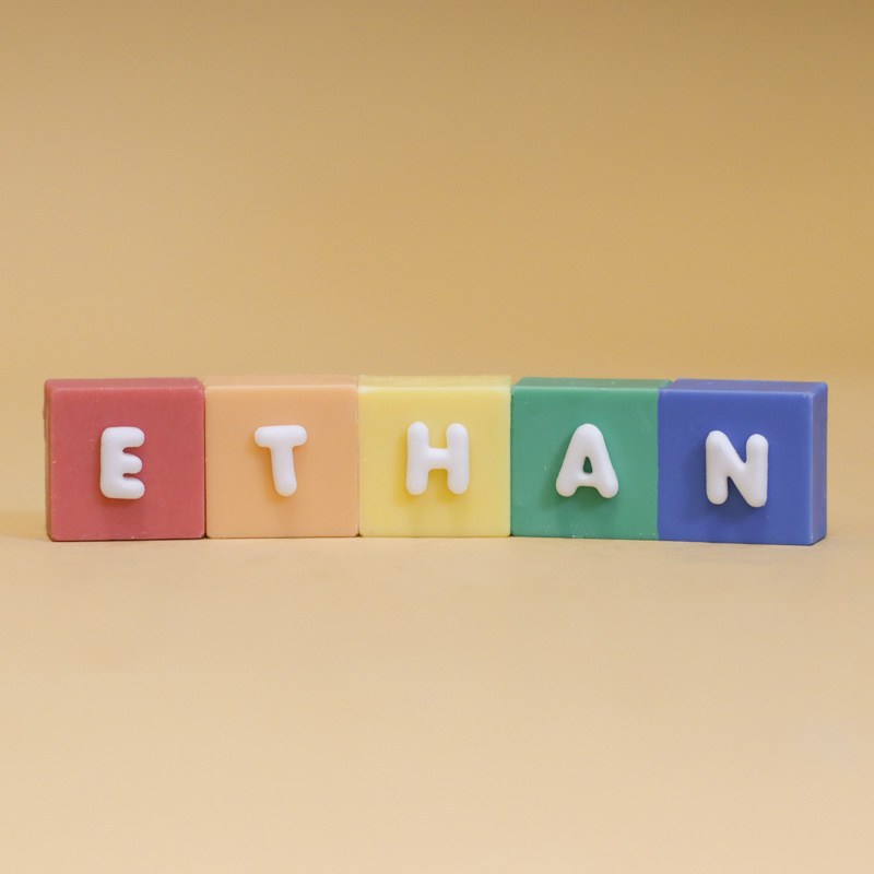 Pastel Colorful Name Blocks (Max 8 Letters)