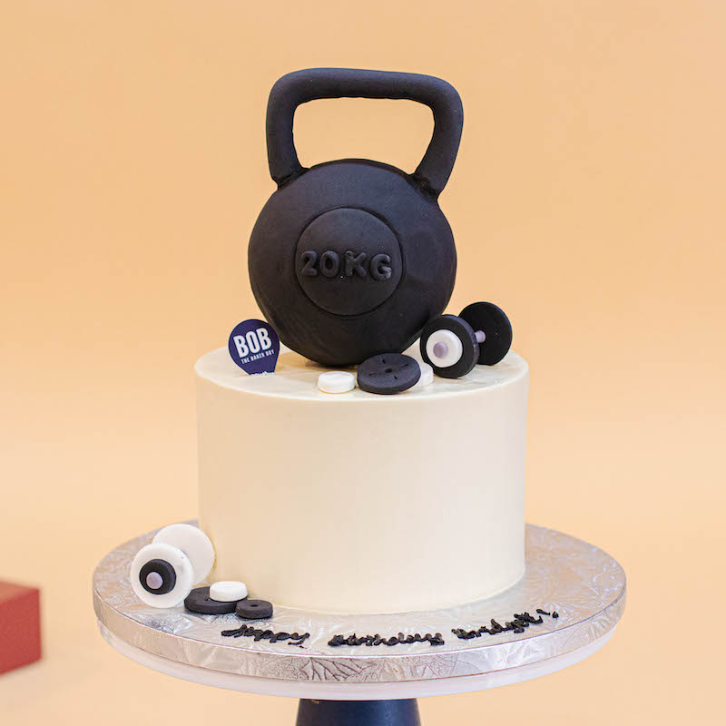 Weight Lifting Dumbbell Cake