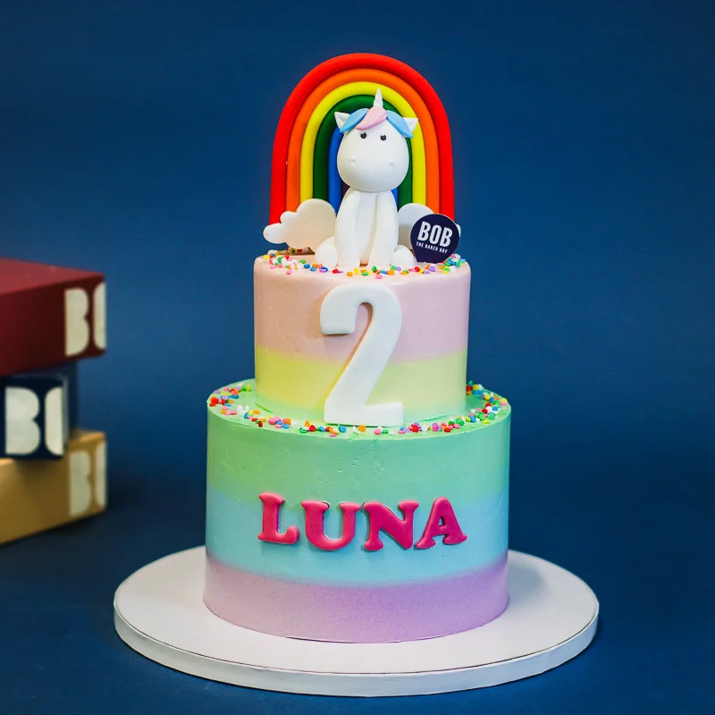 Magical Unicorn Pastel Rainbow Cake