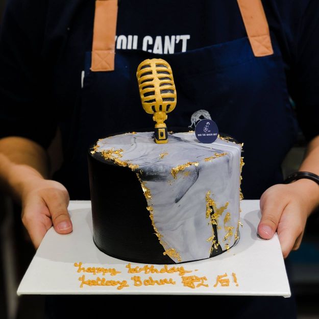 Music and Singing Themed Cake with Mike