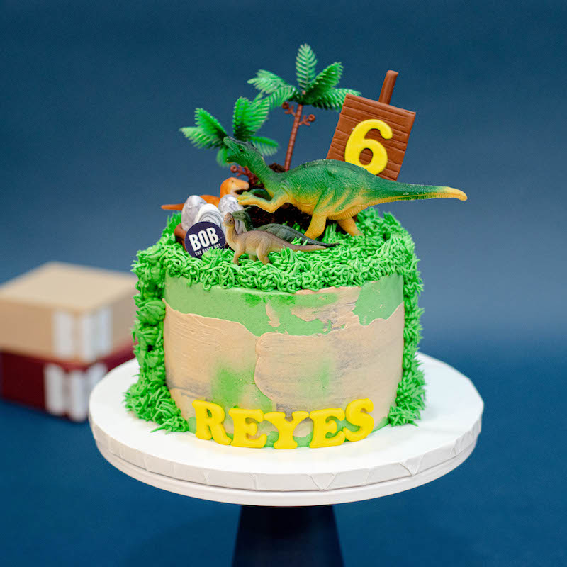 King of Dinosaurs Cake with Grass