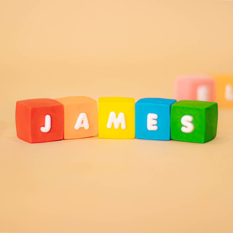Bold Colorful Name Cubes (Max 8 Letters)