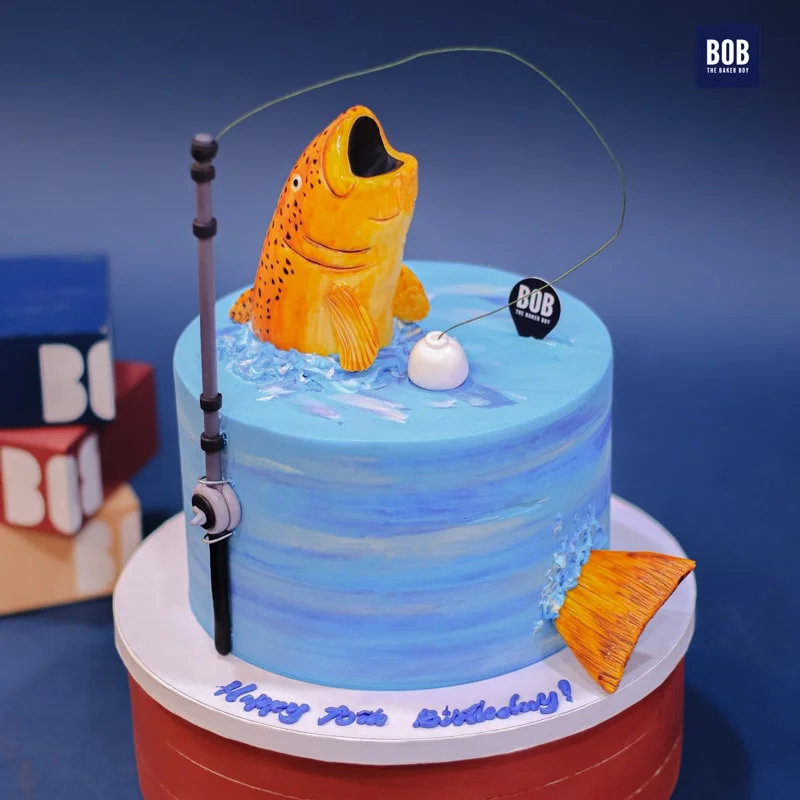 20 Pretty Awesome Kiddie Birthday Cakes - Page 2 of 20 | Fish cake birthday,  Gone fishing cake, Fisherman cake