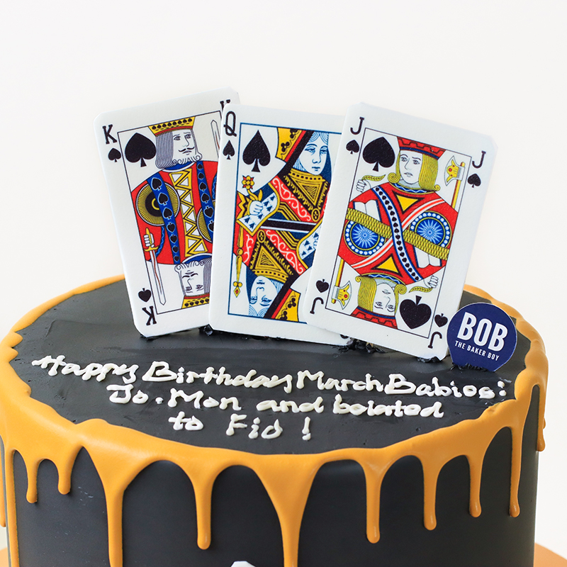 Casino Poker Themed Birthday Cake