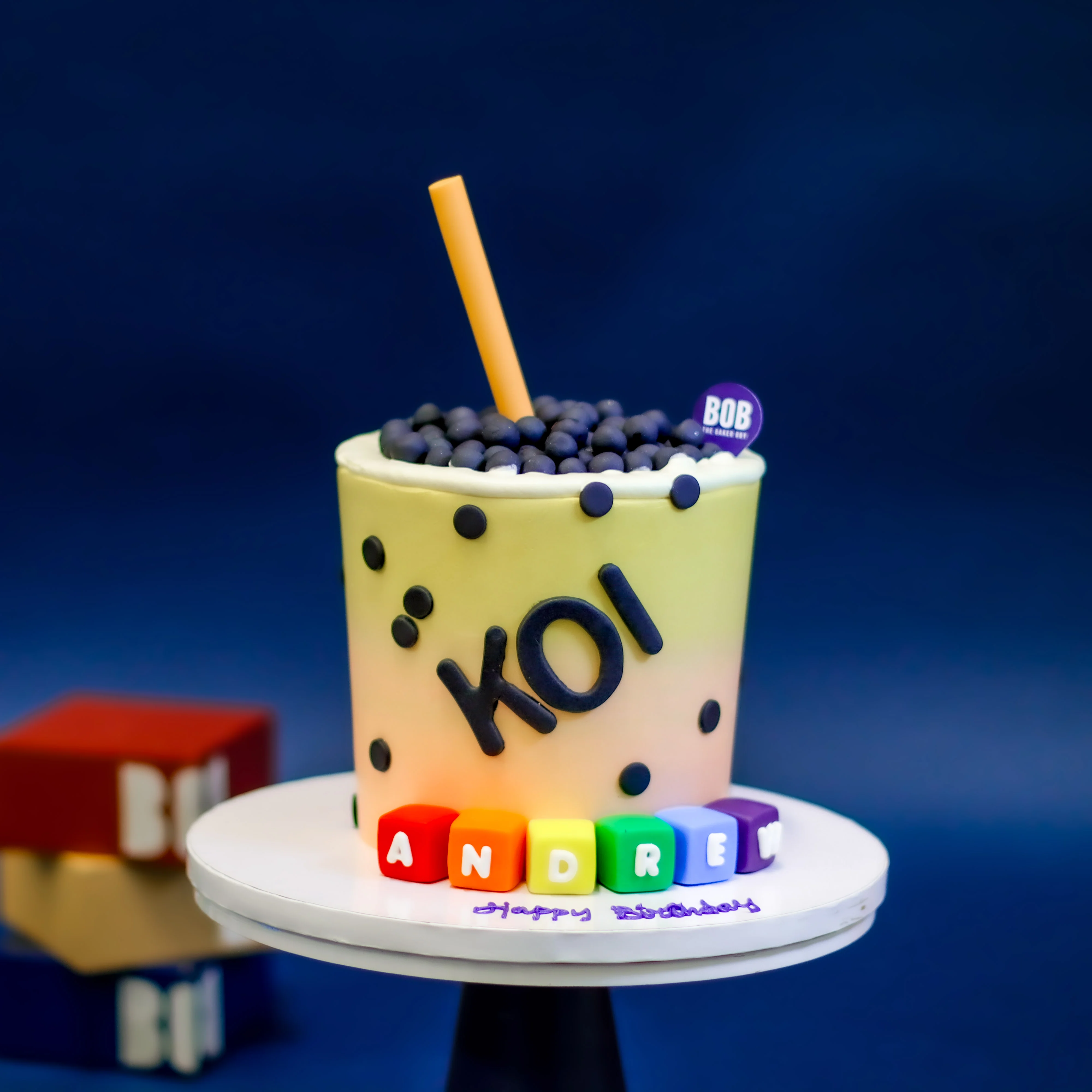 Koi Bubble Milk Tea 3D Shaped Cake