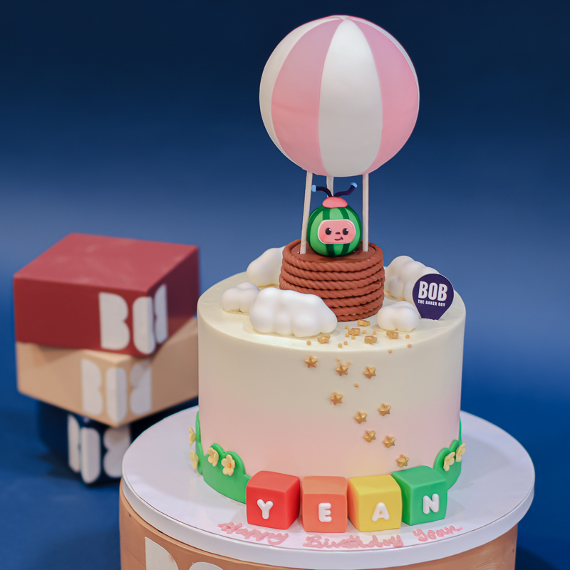 Cocomelon Hot Air Balloon Birthday Cake