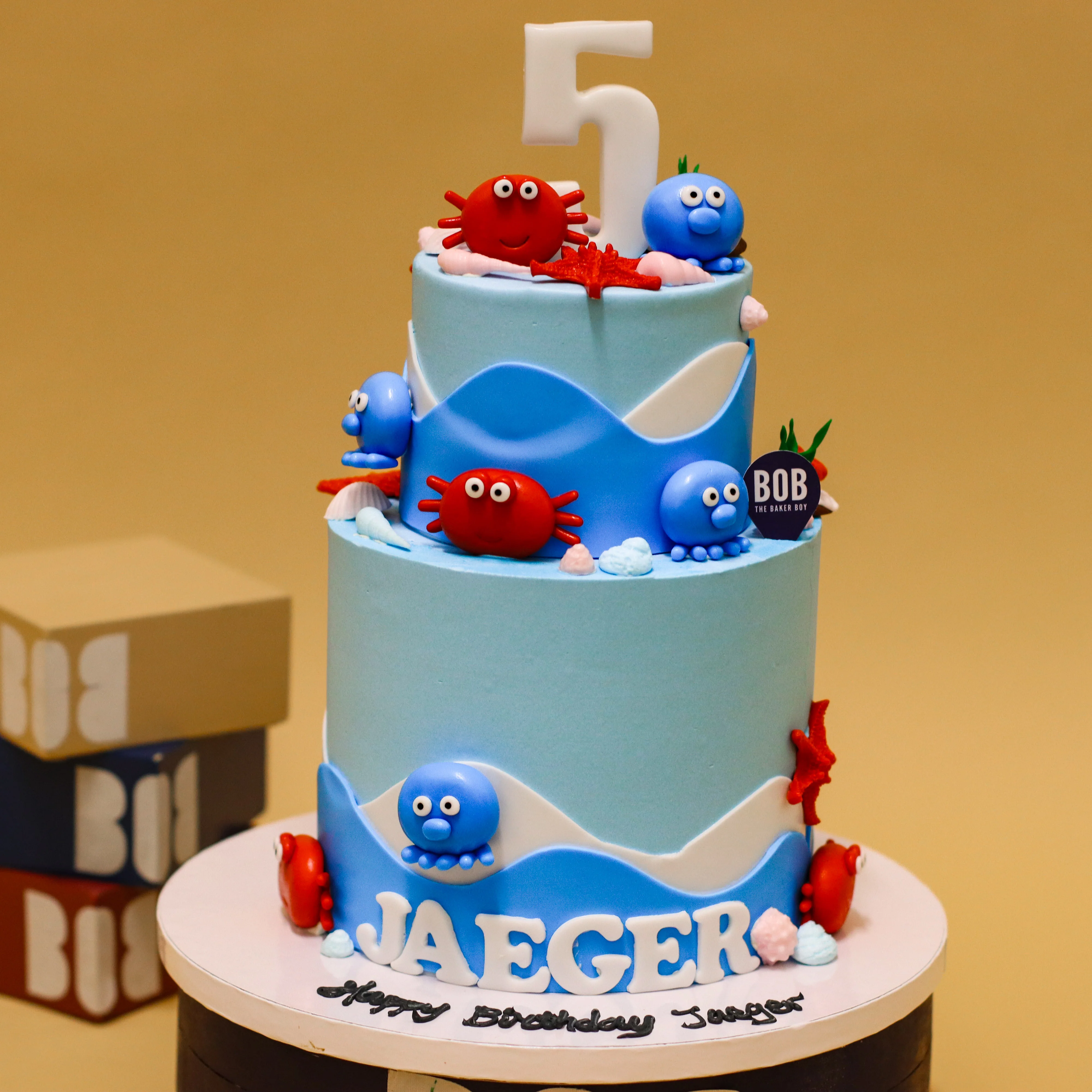 Nautical Under The Sea Cake With Crabs