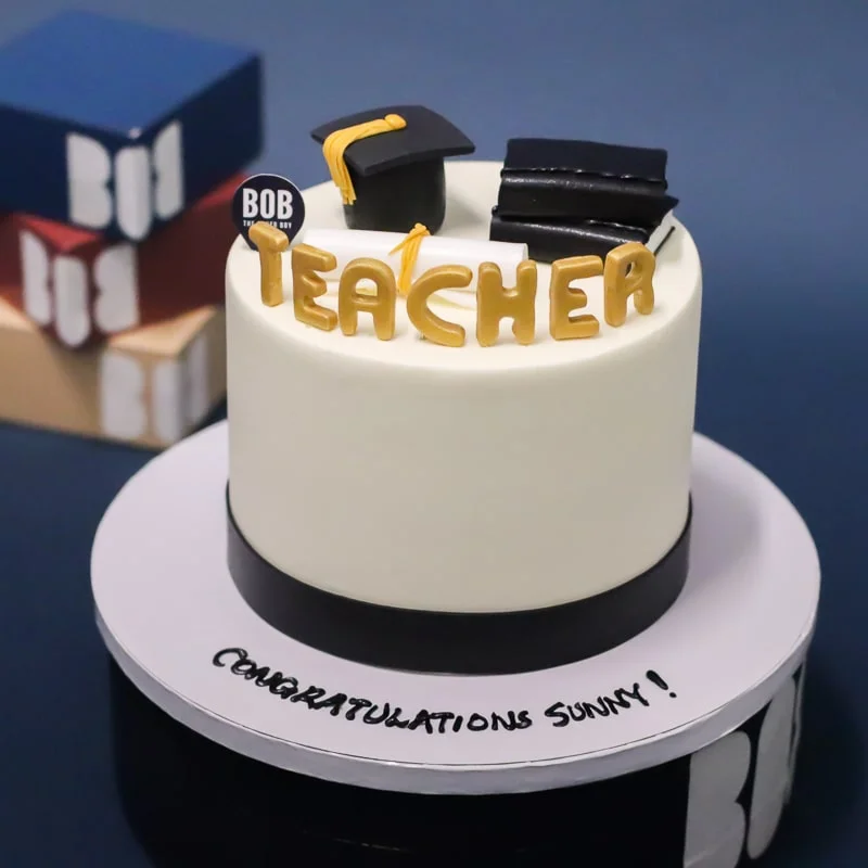 teachers day cake design - Say Thank You With Heartwarming -