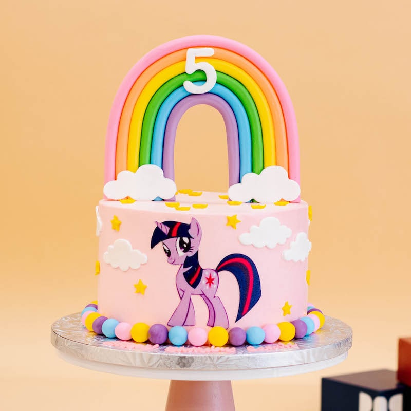 Mystical Rainbow Unicorn Birthday Cake
