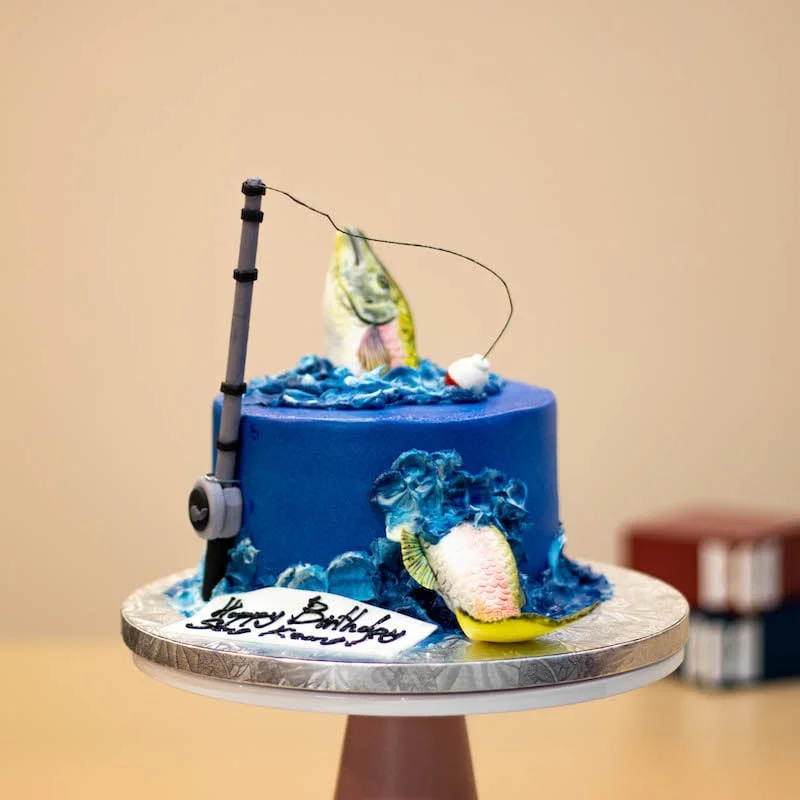 Hobbyist Fishing Themed Cake