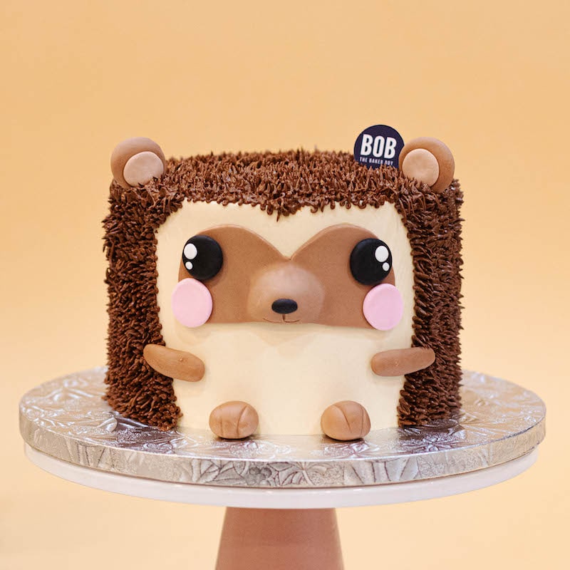 3D Cute Woodland Hedgehog Cake