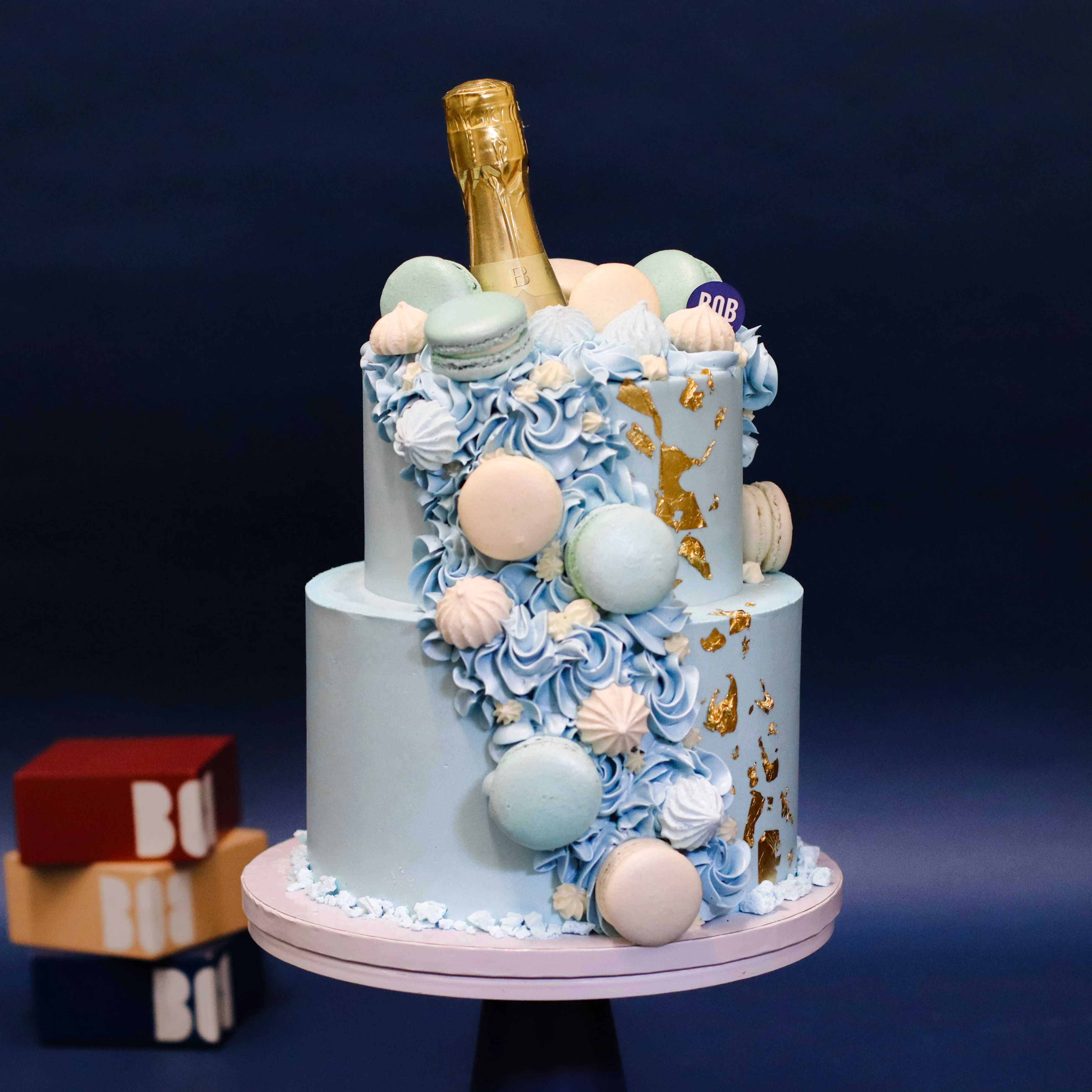 Personalised Champagne Bottle Celebration Cake – bakearama