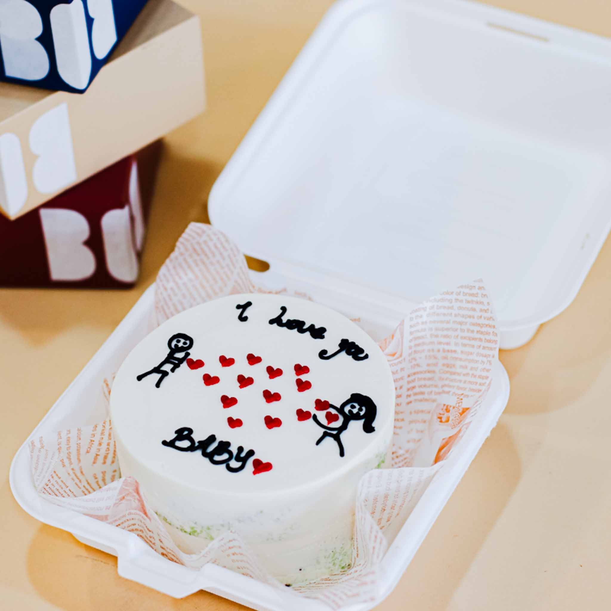 Valentines Day Bento Cake (Single)