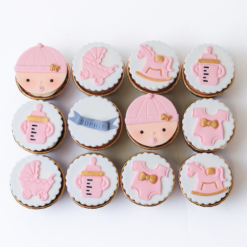 Classic Baby Girl Cupcakes (Dozen)