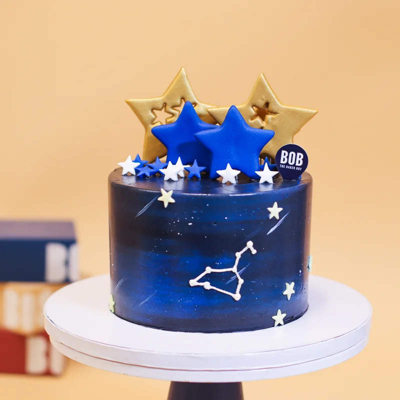 Astrology Galaxy Cake with Stars