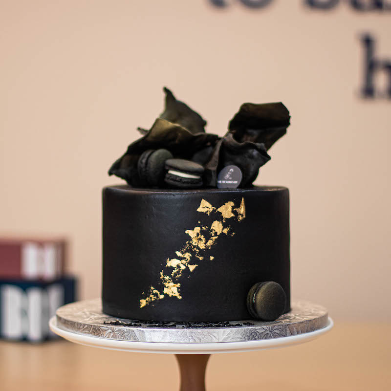 Classic Black and Gold Themed Cake