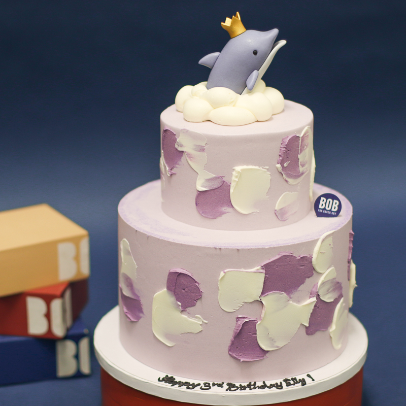 Elegant Dolphin Nautical Themed Cake